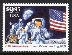 US 2842 $9.95 Express Mail, Moon Landing