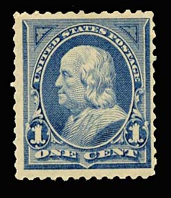 US 247  1-cent Franklin Blue