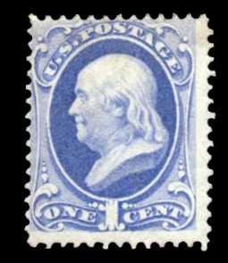 US 145 1870 1 Cent Franklin