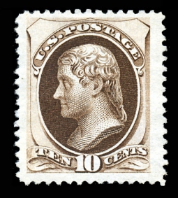 US 188 1879 10-Cent Jefferson Type II