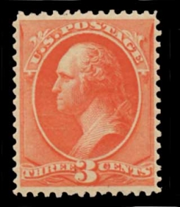 US 214 1887  3 Cent Vermillion Washington