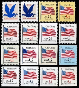 US 2877-93 1994 "G" Stamps and Make-Up Rate
