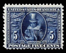 US 330 1907 Five-cent Pocahontas