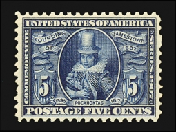 US 330 1907 Five-cent Pocahontas