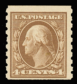 US 395 1910 Four-cent Washington Coil