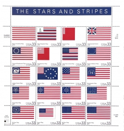 3403 Stars and Stripes Pane of 20