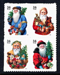 3537-40c  Classic Santas