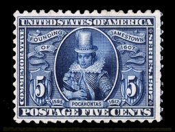 US 330 1907 Five-cent Pocahontas