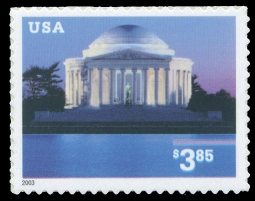 3647A $3.85 Jefferson Memorial Priority Mail