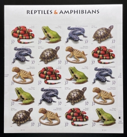 US 3814-18 Reptiles & Amphibians Pane