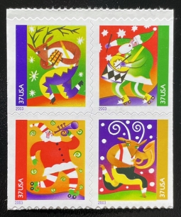 US 3825-28 Holiday Music Makers block