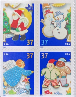 US 3953-56a  Christmas Cookies Block