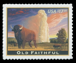 4379, 2009 $17.50 Old Faithful / Bison Express Mail