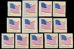 4129-35, 4186-91, 2007 (41-cent) Flag Series