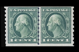 US 412 One-cent Washington Coil Pair