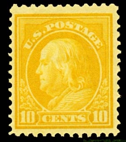 US 416 US 415  1912 Ten-Cent Franklin perf 12