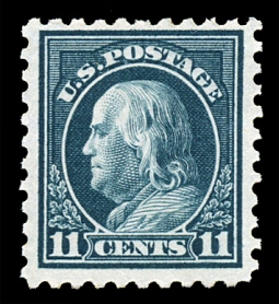 US 473 11-cent Franklin Perf. 10, Unwatermarked