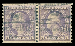 US 494 1918 Three-cent Cent Washington Coil Pair