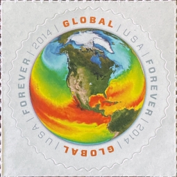 US 4893 Global Sea Temperature Map