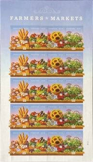 US 4912-15 Farmers Markets Pane of 20