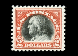 US 523 $2 Orange and Black Franklin