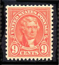 US 641 Nine-cent Jefferson