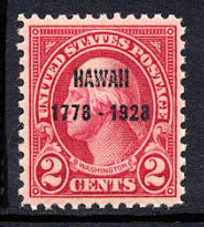 US 647 Two-cent Hawaii Overprint