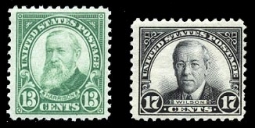 US 622-23 13-cent Harrison  and 17-cent Wilson Set