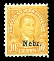 US 679 10-cent Monroe, Ovpt: Nebr.