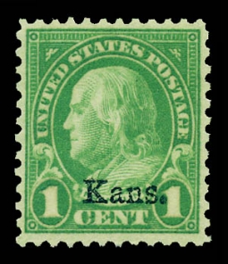US 658 One-Cent Franklin Ovpt: Kans.
