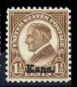 US 659 One & One-half-Cent Harding Ovpt: Kans.