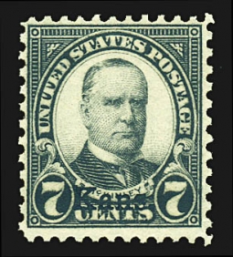 US 665 Seven-cent McKinley, Ovpt: Kans.