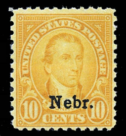 US 679 10-cent Monroe, Ovpt: Nebr.