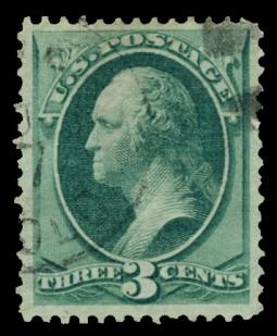 US 136 1870 Three-cent Washington with "I" Grill