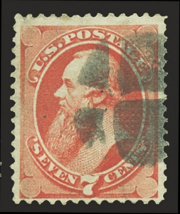 US 138 1870 Seven-cent Stanton Grilled