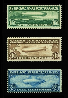 US C13-15 Graf Zeppelin Stamp Set