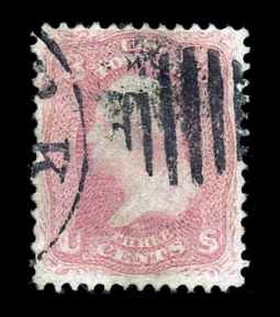 US 64 1861  Pink Three-cent Washington