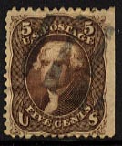 US 76 1863 5 Cent Brown Jefferson