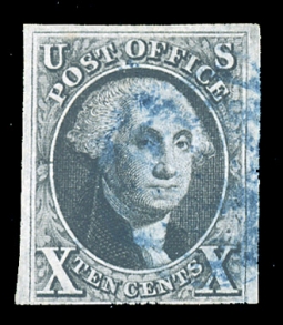 US #2  10-cent Washington, Red Cancel
