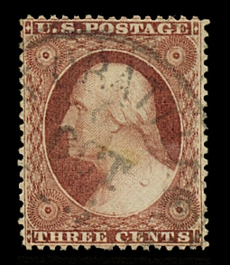 US 25 1857 Three-cent Washington