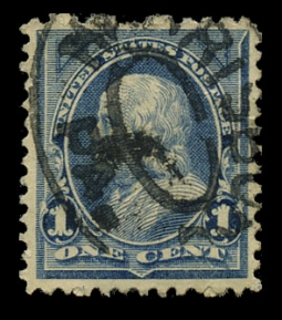 US 246 One-cent Franklin, Ultramarine