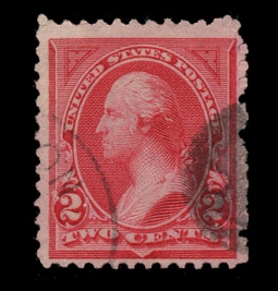 US 250 Two-cent Washington 1894 Type I Carmine unwatermarked.